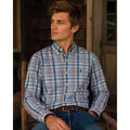 Polo Ralph Lauren Classic Fit Plaid Long Sleeve Button Down in Purple Blue Yellow Green White — Size Small // Preowned