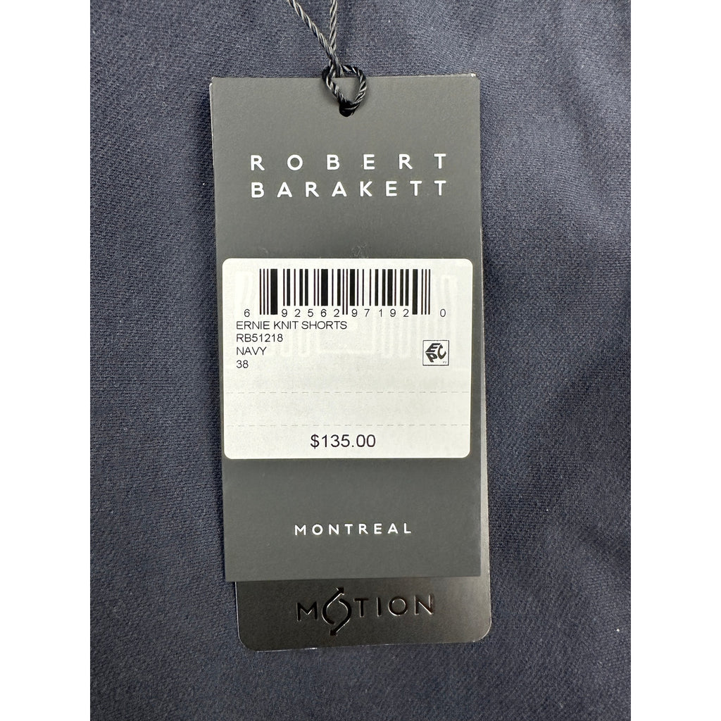 Robert Barakett Ernie Knit Chino Motion Shorts in Navy — Size 38