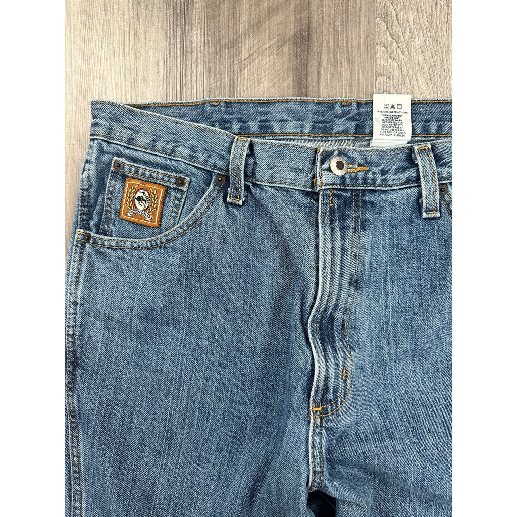 Cinch Bronze Label Slim Fit Tapered Jean in Medium Stonewash — 36x34