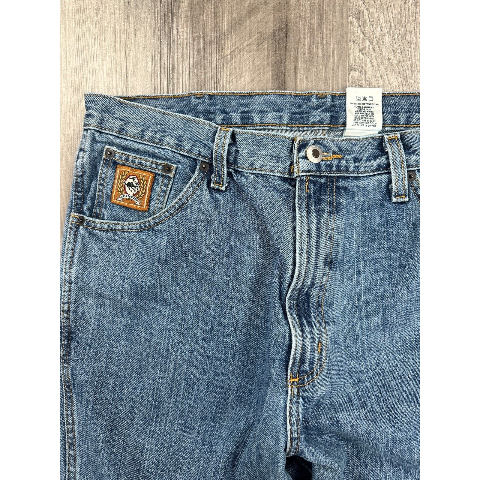 Cinch Bronze Label Slim Fit Tapered Jean in Medium Stonewash — 36x34