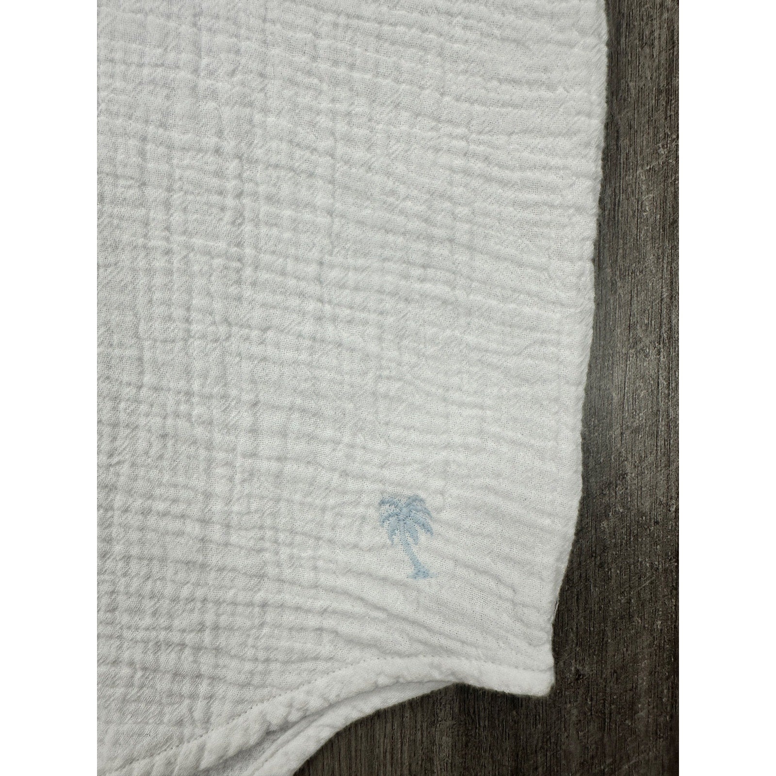 Tommy Bahama Indigo Palms Beachside Cruiser Cotton Gauze Short Sleeve Button Down in White — Size 2XL