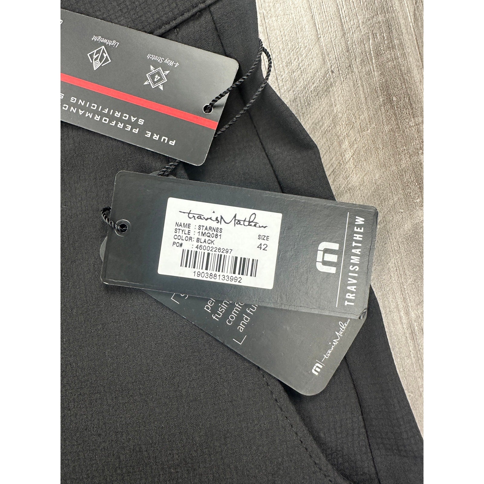 Travis Mathew Starnes 9-Inch Golf Shorts in Black — Size 42