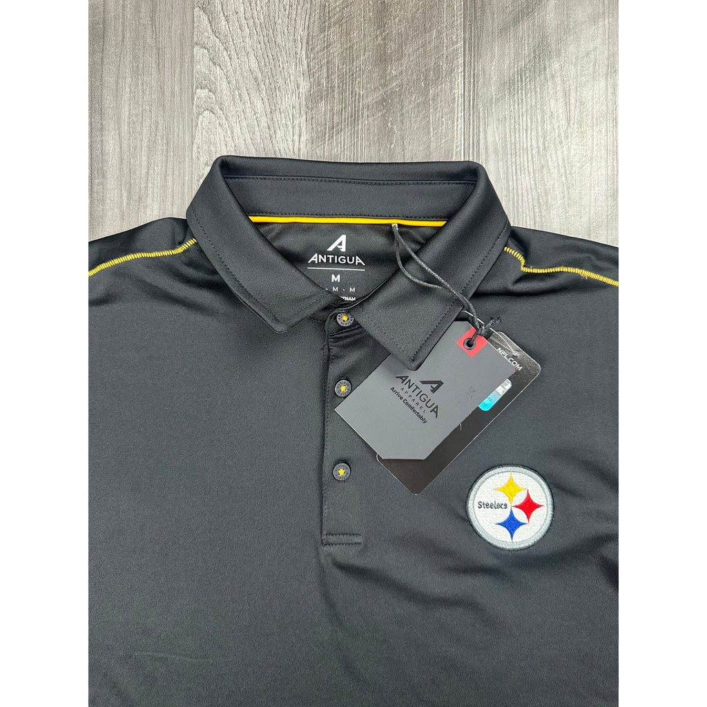 Antigua Pittsburgh Steelers Signal Performance Polo — Size Medium