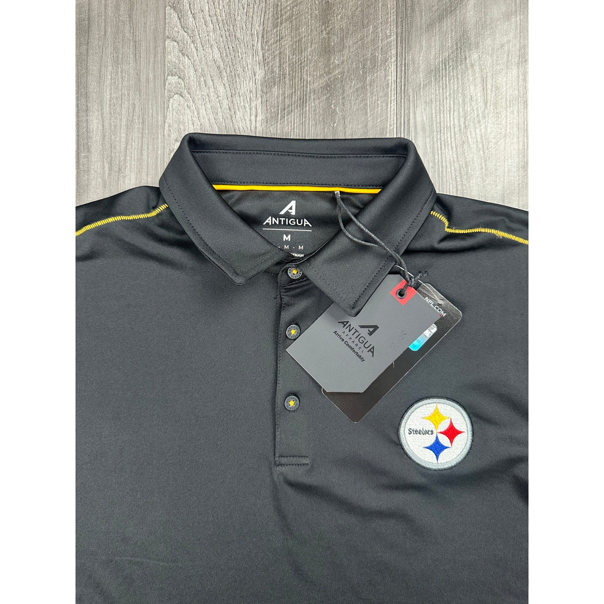 Antigua Pittsburgh Steelers Signal Performance Polo — Size Medium