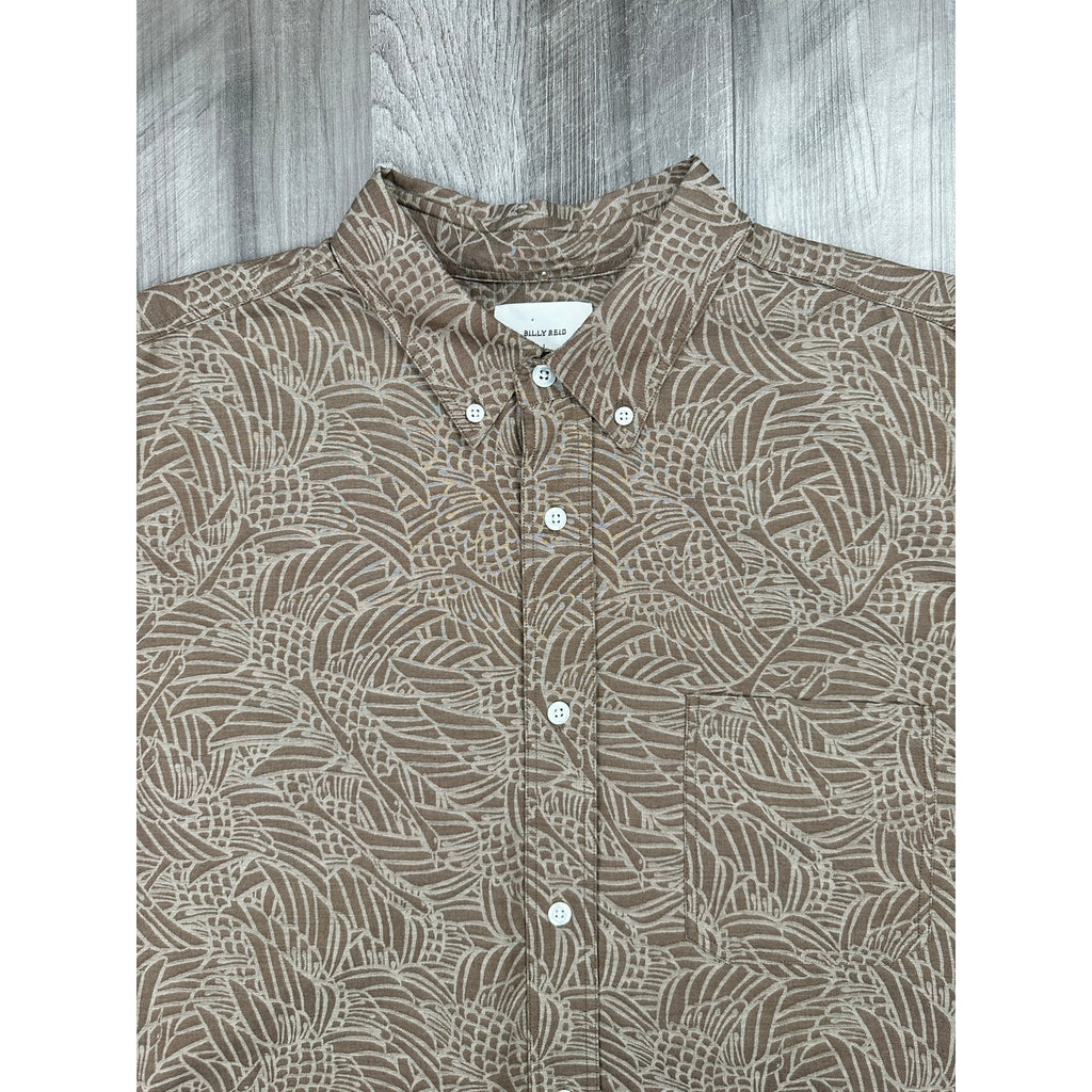 Billy Reid Melange Heron Swarm Standard Fit Long Sleeve Button Down Shirt — Size Large // Preowned