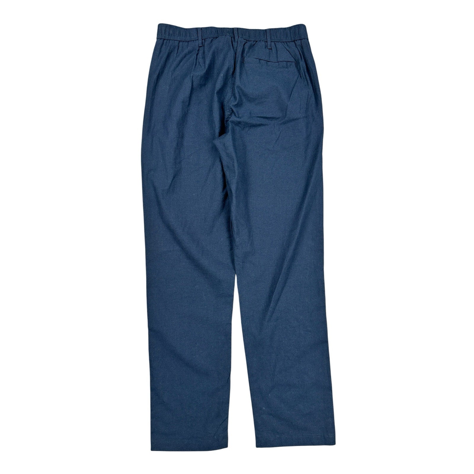 Ike Behar Unstructured Suit in Dark Navy Cotton Linen Spandex — Size Medium