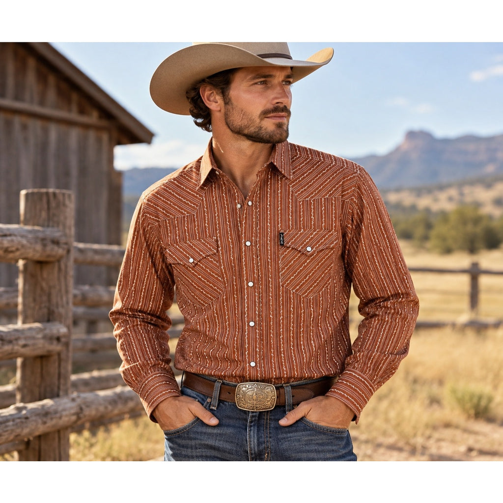 Cinch Modern Fit Western Long Sleeve Pearl Snap Shirt — Size Medium // Preowned