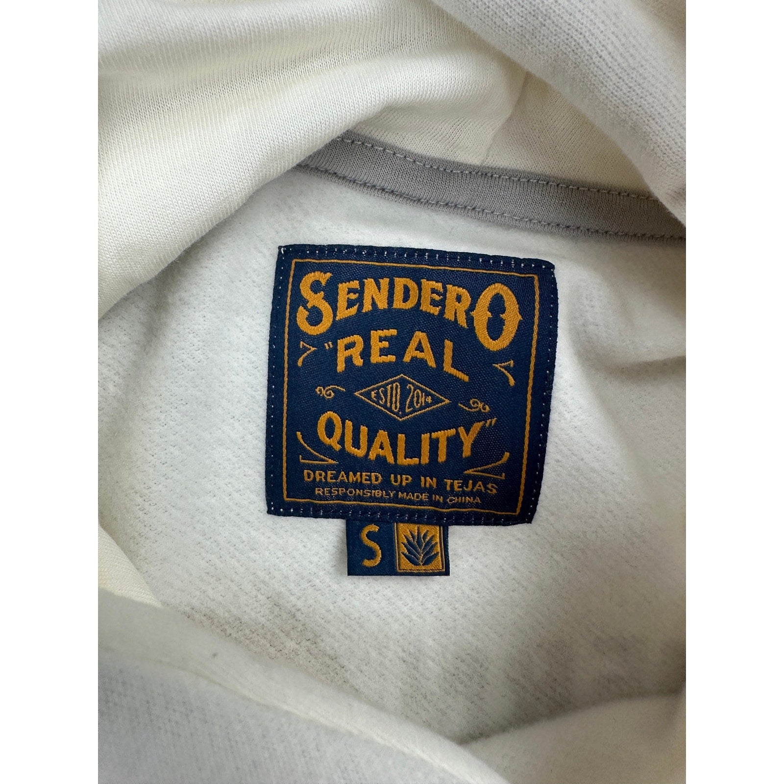Sendero Provisions The Western Show Pretending to Be Cowboys Hoodie in Vintage White — Size Small // Preowned