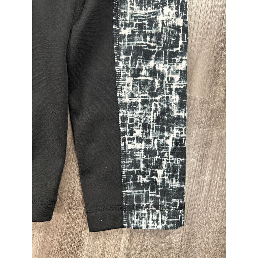 The North Face Activewear Quarter Zip Pullover in Black Gray and White — Size XL // Preowned