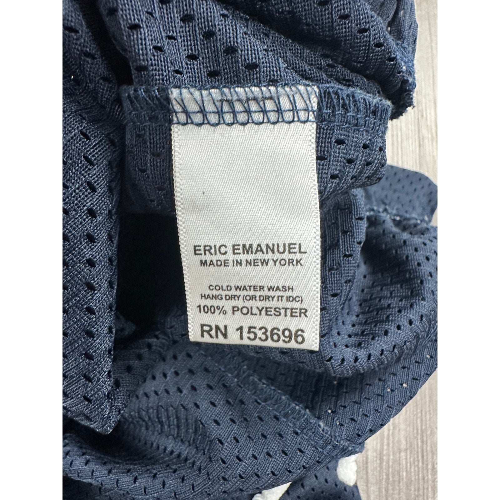 Eric Emanuel Bolt Mesh Gym Shorts in Navy, Blue and White — Size XL // Preowned