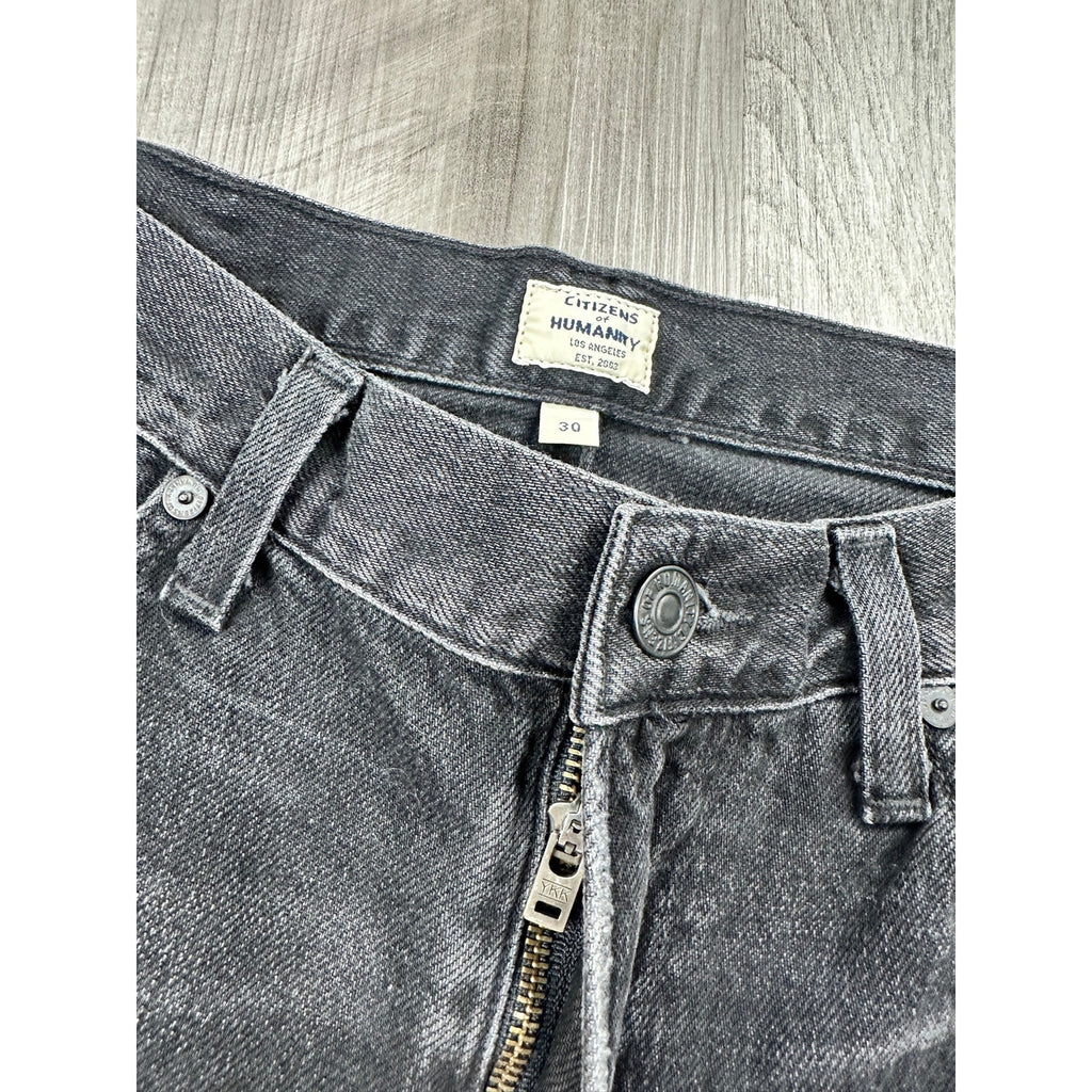 Citizens of Humanity Bowery Standard Slim Jeans in Black — Size 30 // Preowned