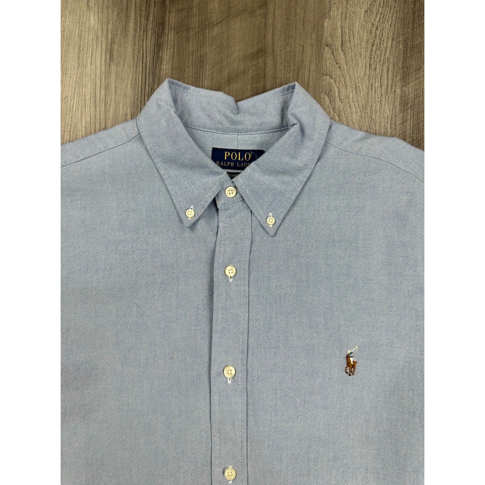 Polo Ralph Lauren Classic Fit Oxford Long Sleeve Button Down in Light Blue — Size XL // Preowned
