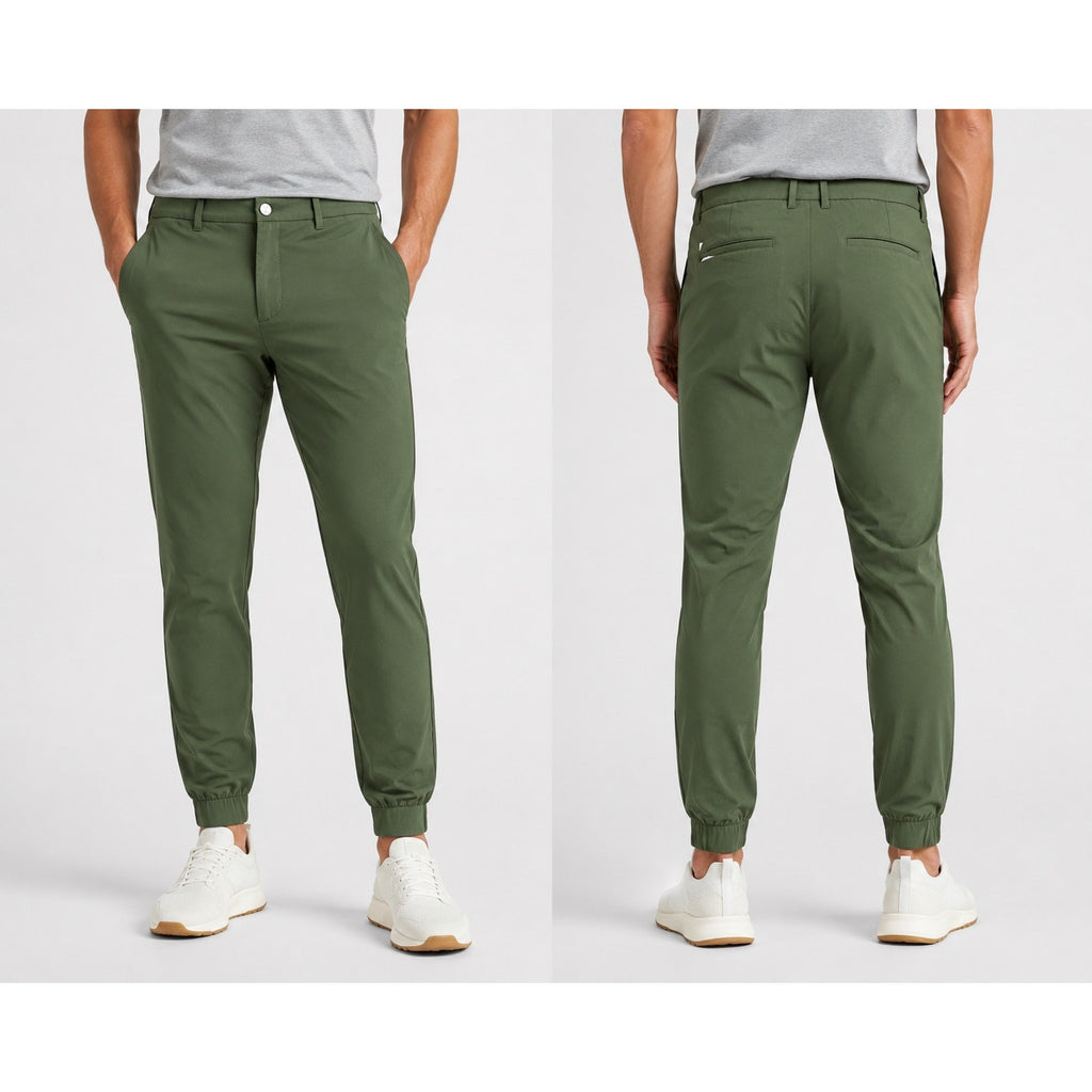 Primo Performance Golf Jogger Pants in Olive Green — Size 34 // Preowned