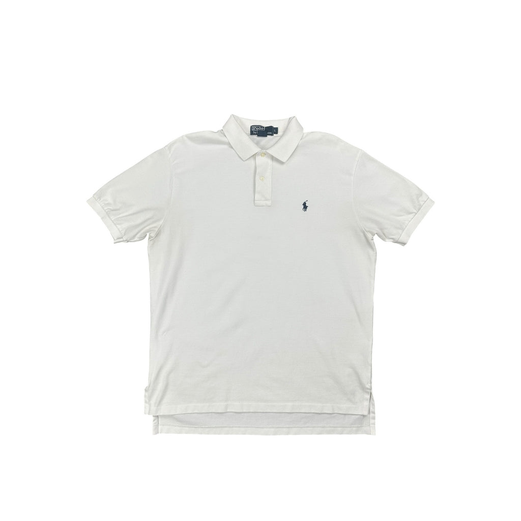 Polo Ralph Lauren Mesh Knit Polo in White — Size Large // Preowned