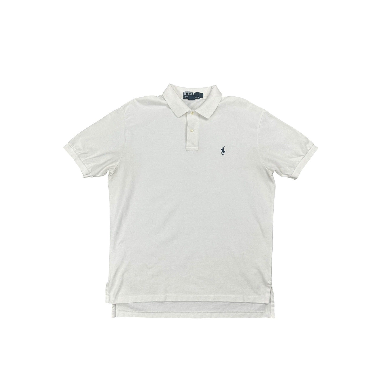 Polo Ralph Lauren Mesh Knit Polo in White — Size Large // Preowned