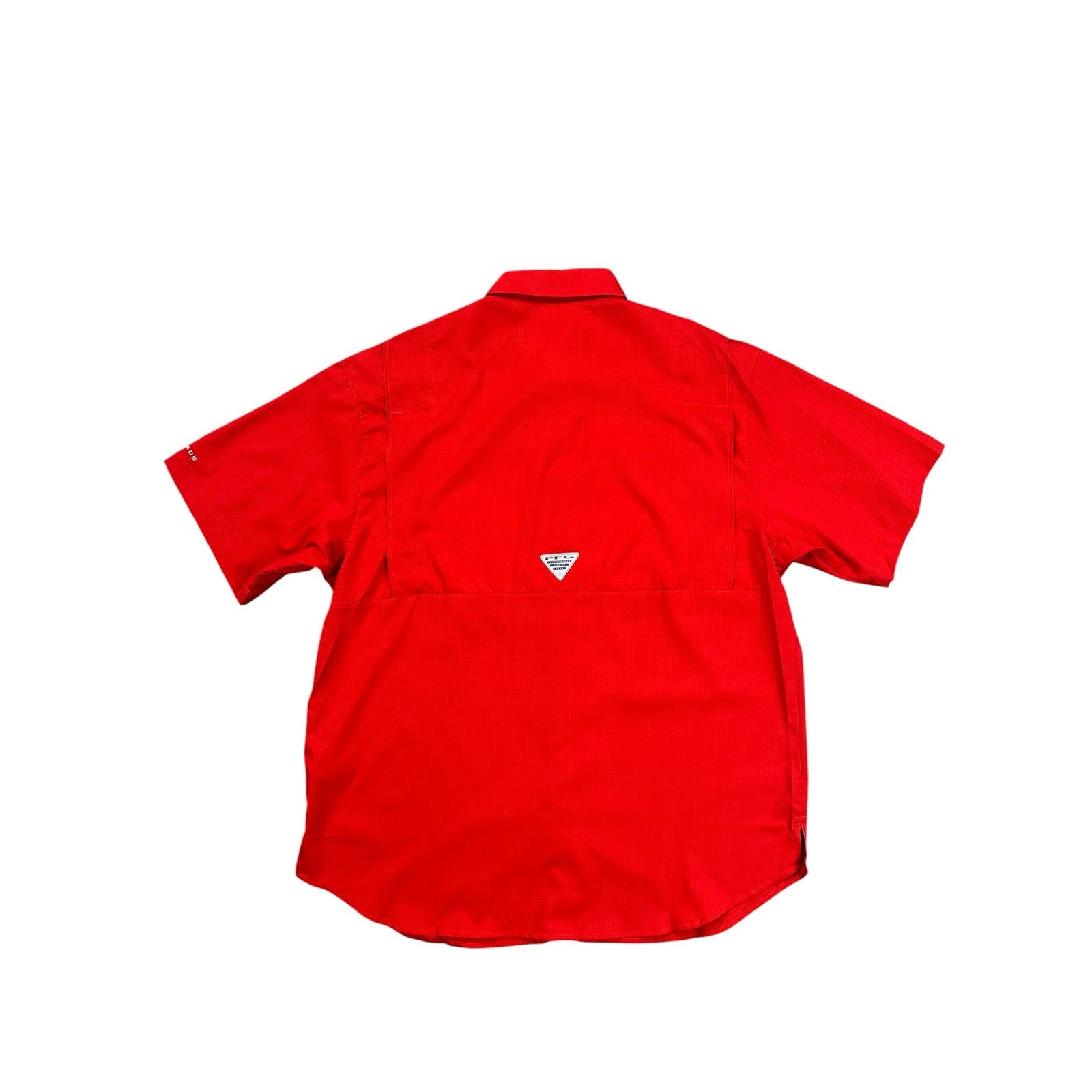 Columbia Texas Rangers Tamiami Omni-Shade PFG Vented Button Down in Red — Size L // Preowned
