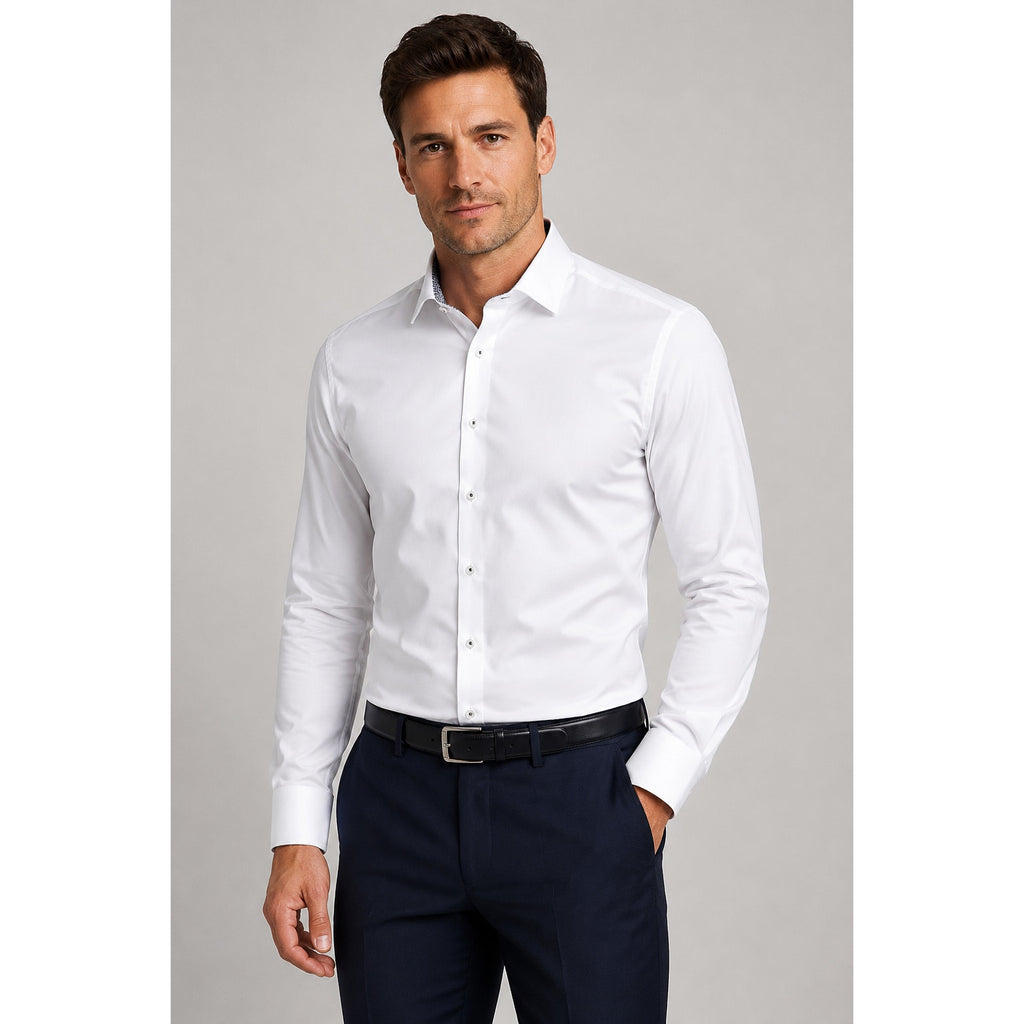 Eterna 1863 Slim Fit White Luxury Two-Ply Button Down — Size 2XL // New With Tags