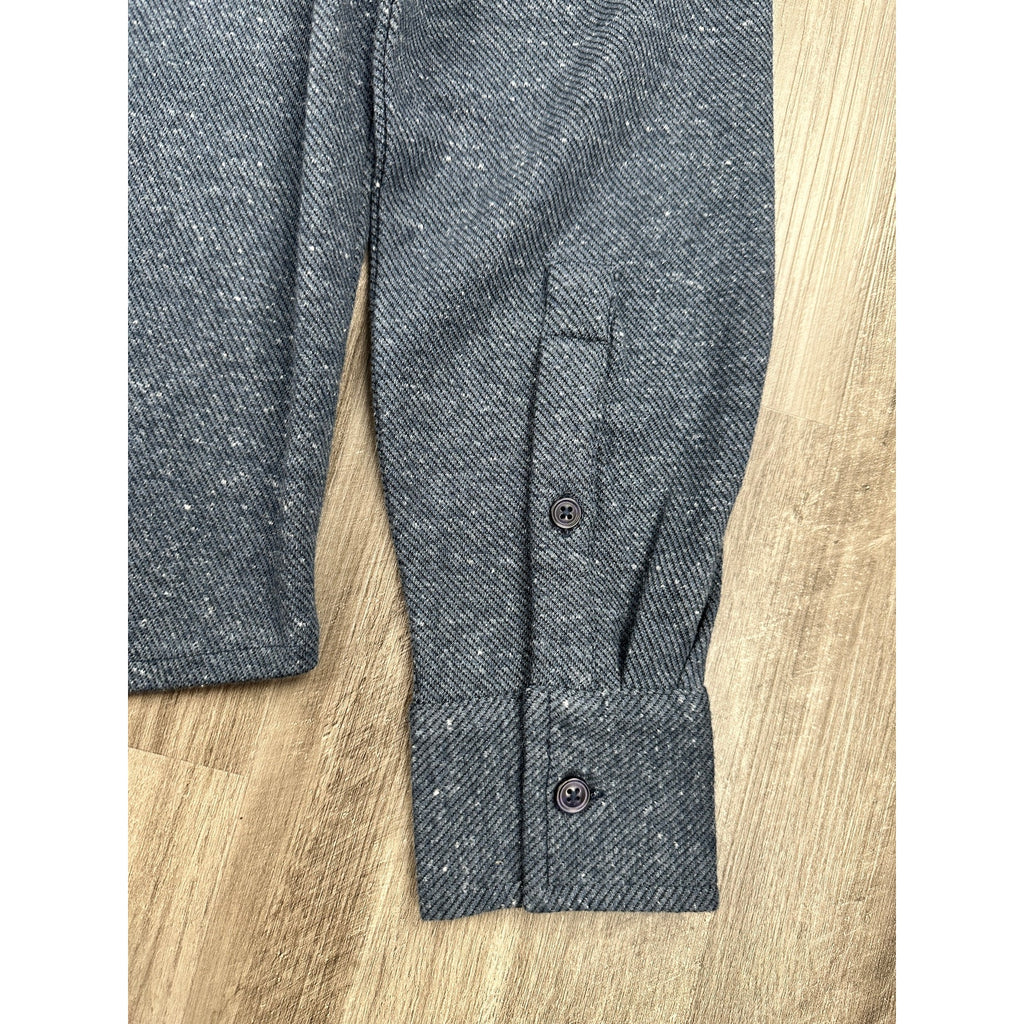 Robert Graham Vigano Knit Classic Fit Long Sleeve Over Shirt in Blue — Size Medium