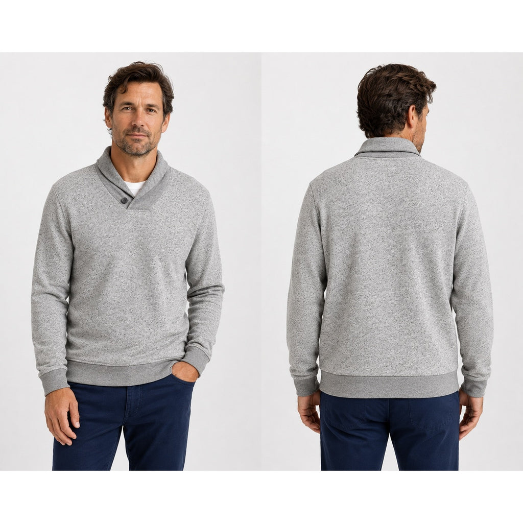 UNTUCKit Collier Shawl Pullover Sweater in Heather Gray — Size Medium