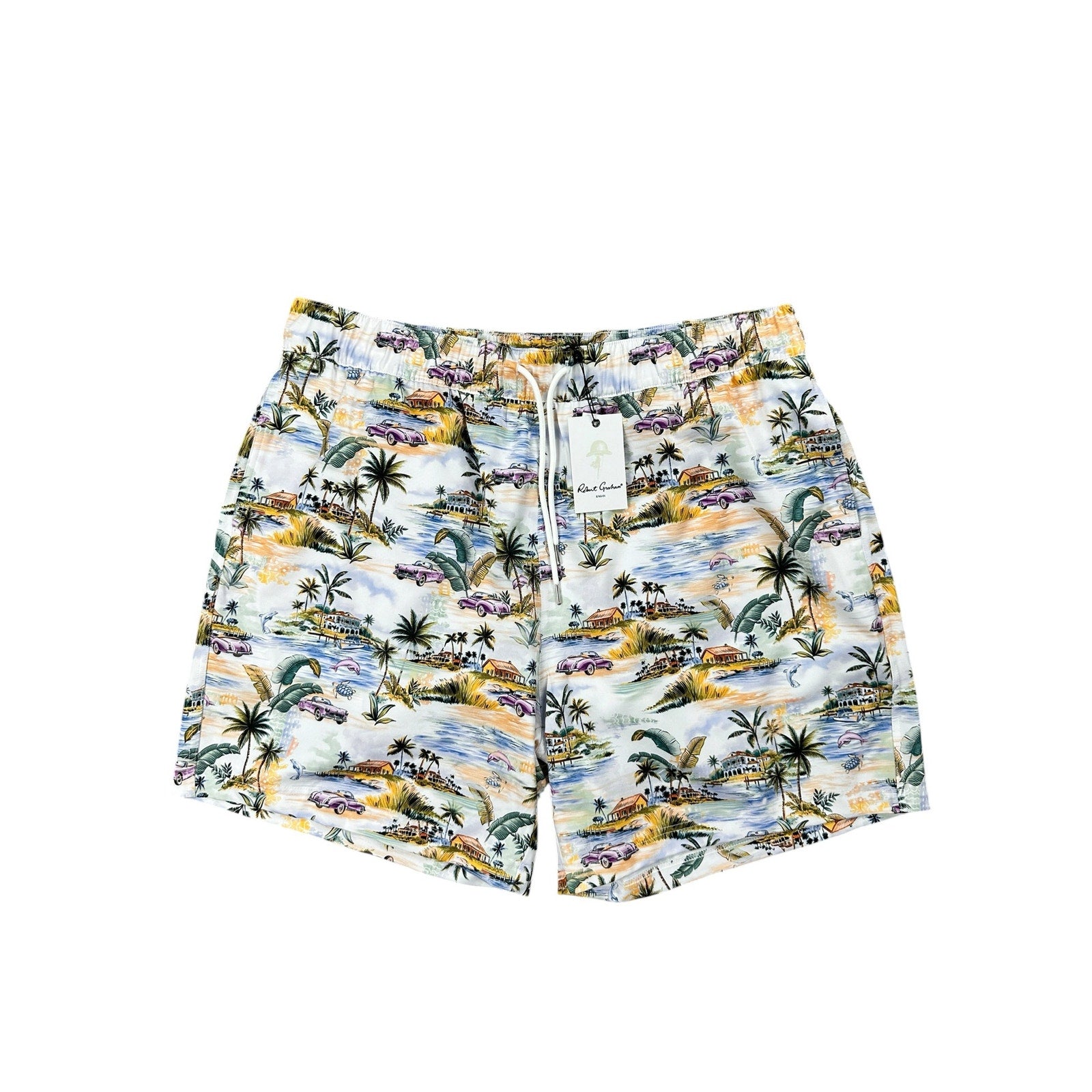 Robert Graham Tropical Island Vacation Mode Trunks — Size 2XL