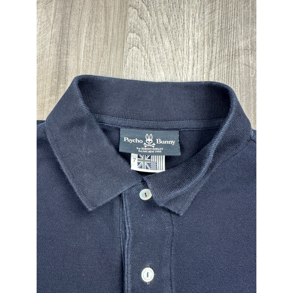 Psycho Bunny Classic Pique Polo in Navy — Size 7 (US XL) // Preowned