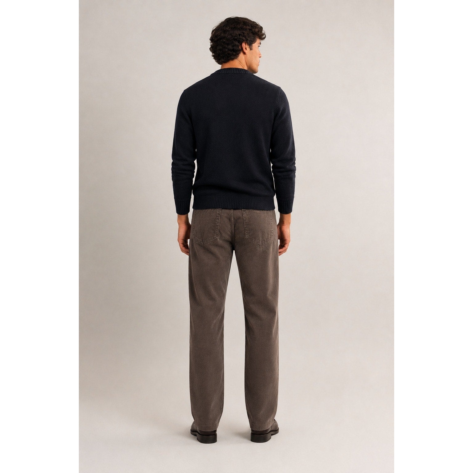 Façonnable Modele F40 Wide-Wale Corduroy Pants in Brown — Size 36