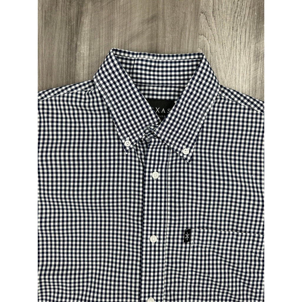 Texas Standard Gingham Checkered Long Sleeve Button Down — Size Medium // Preowned