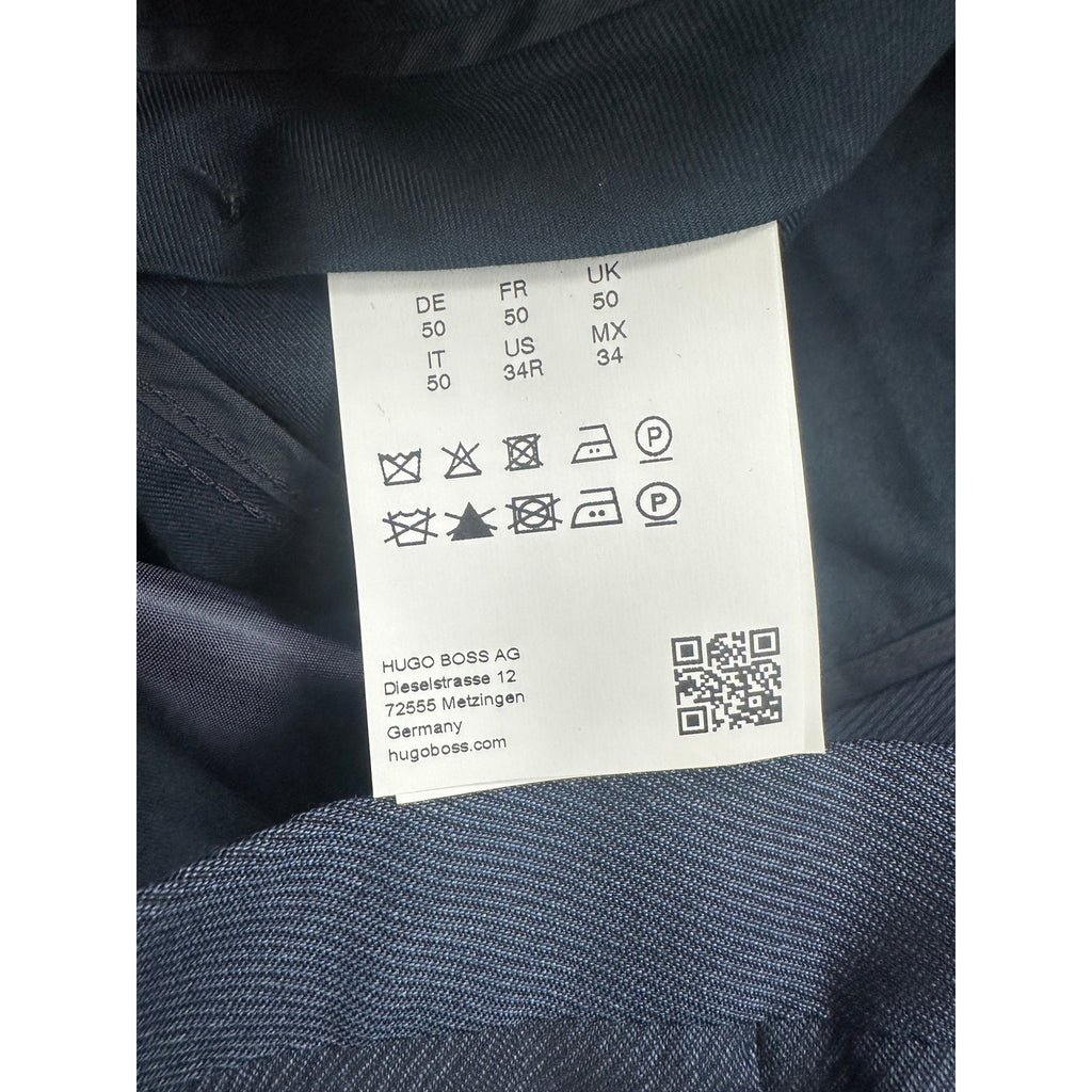BOSS Hugo Boss Genius5 Slim Fit Wool Dress Pants in Open Blue, Navy — Size 34R