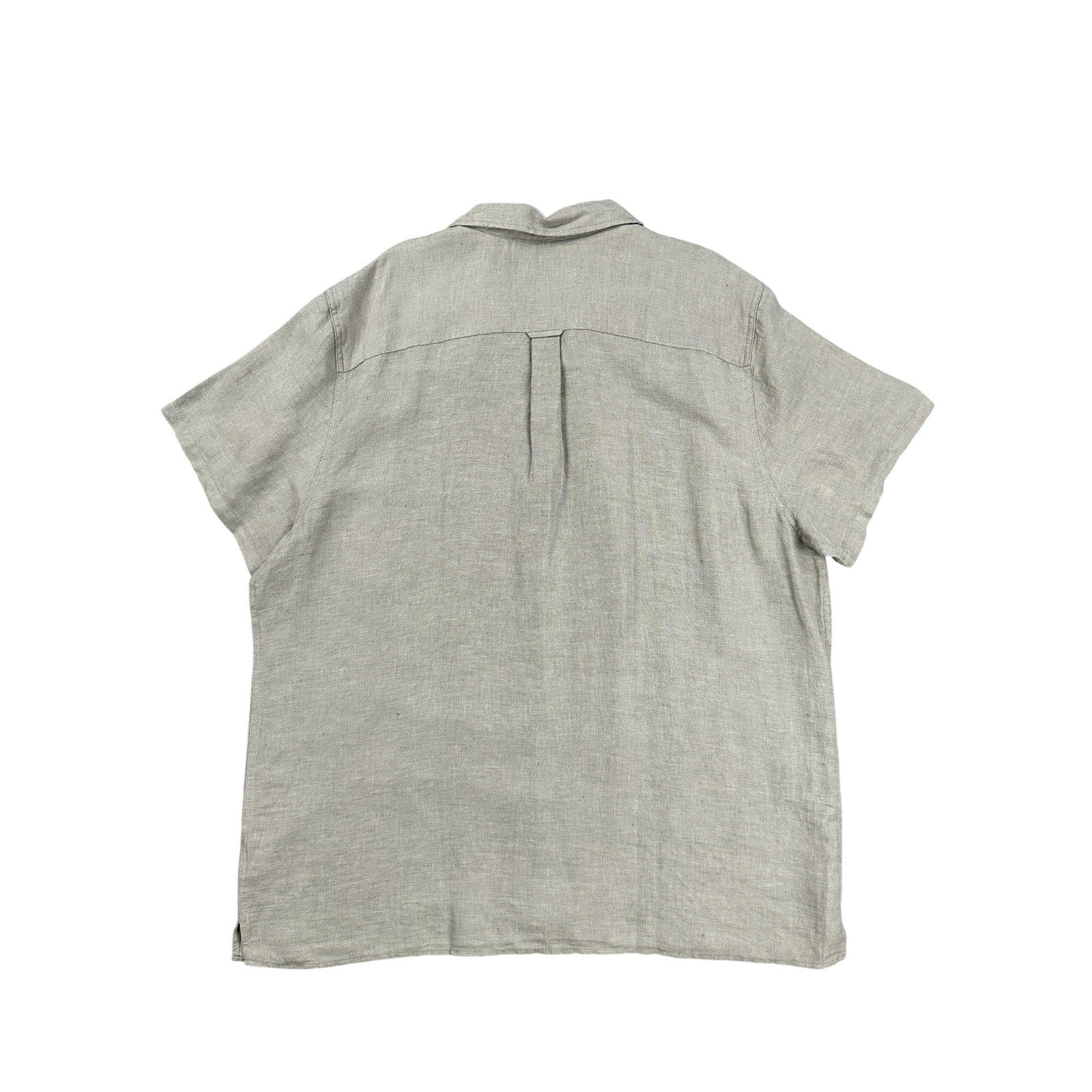 Psycho Bunny Windcrest Linen Blend Short Sleeve Button Down in Jute — Size 3XL