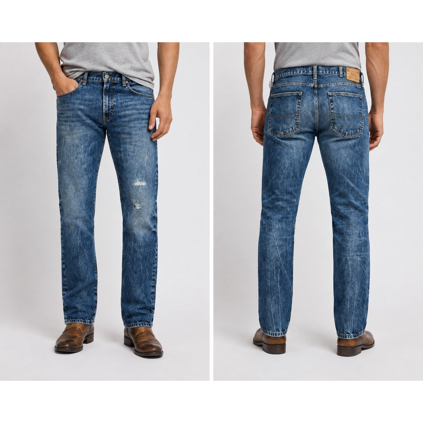 Polo Ralph Lauren The Varick Slim Straight Jeans in Blue — Size 38x30 // Preowned