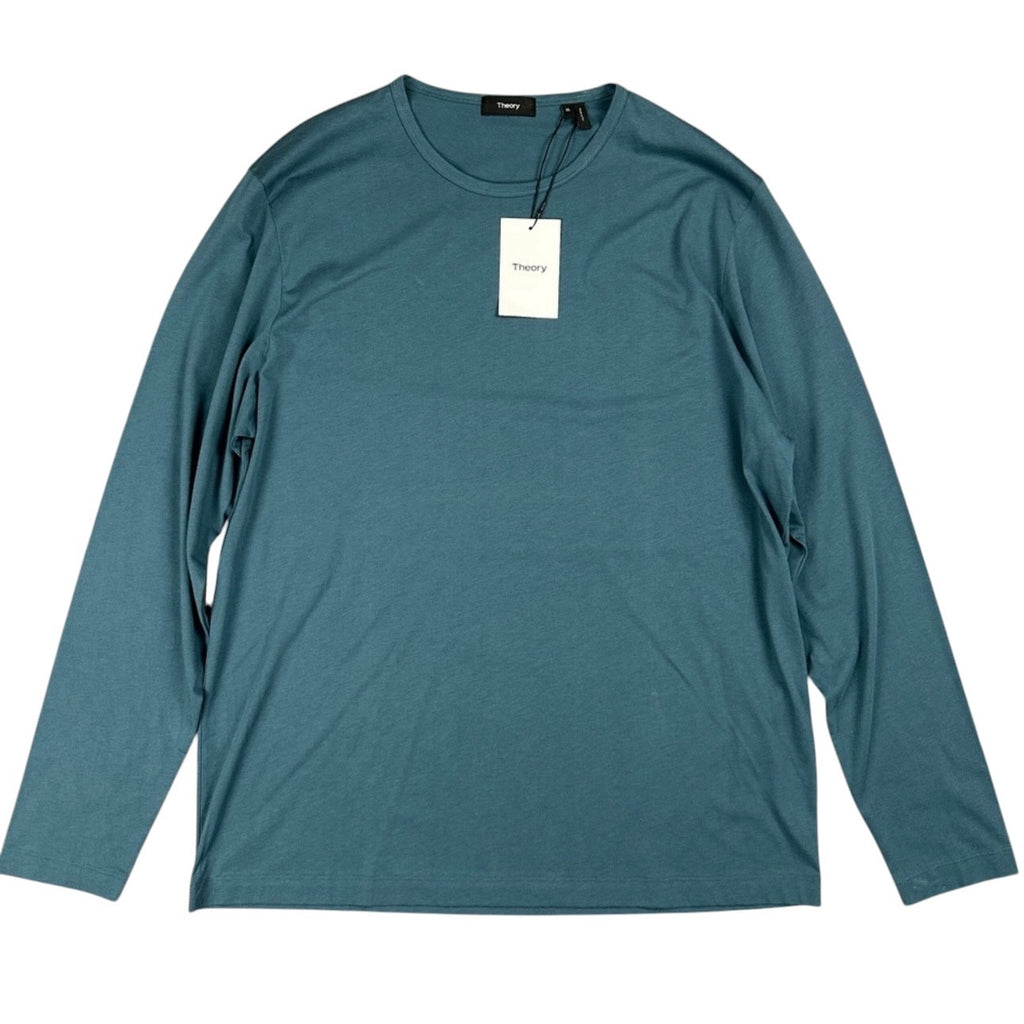 Theory Luxe Cotton Jersey Precise Long Sleeve Tee - Medium
