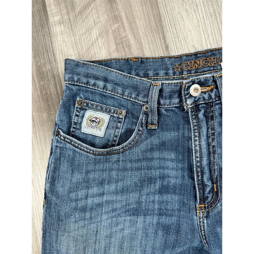 Cinch Silver Label Slim Straight Jeans in Dark Stone Blue — Size 31x32 // Preowned