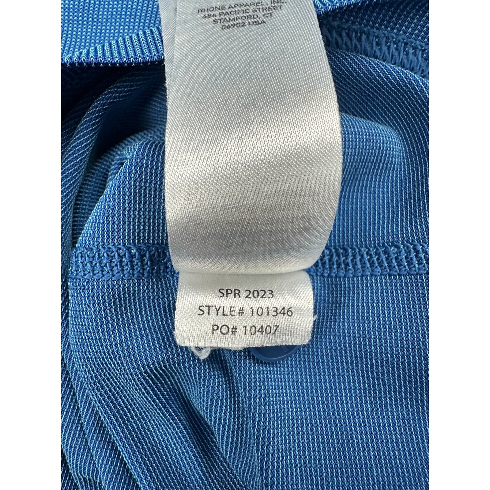 Rhone Delta Pique Performance Polo in Blue — Size Large // Preowned