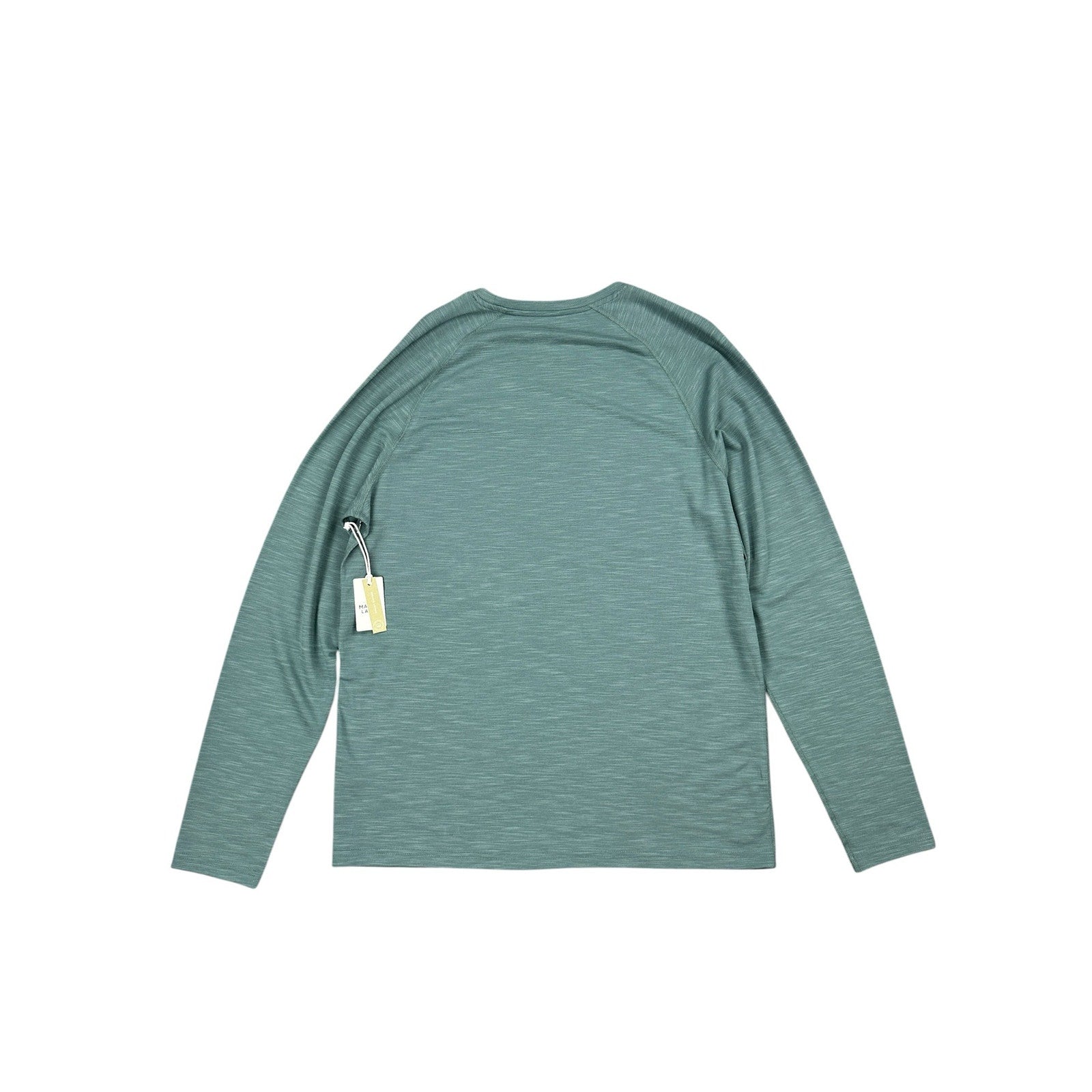 Marine Layer Midweight Crew Long Sleeve The Air Tee in North Atlantic Green — Size Larger (L/XL)