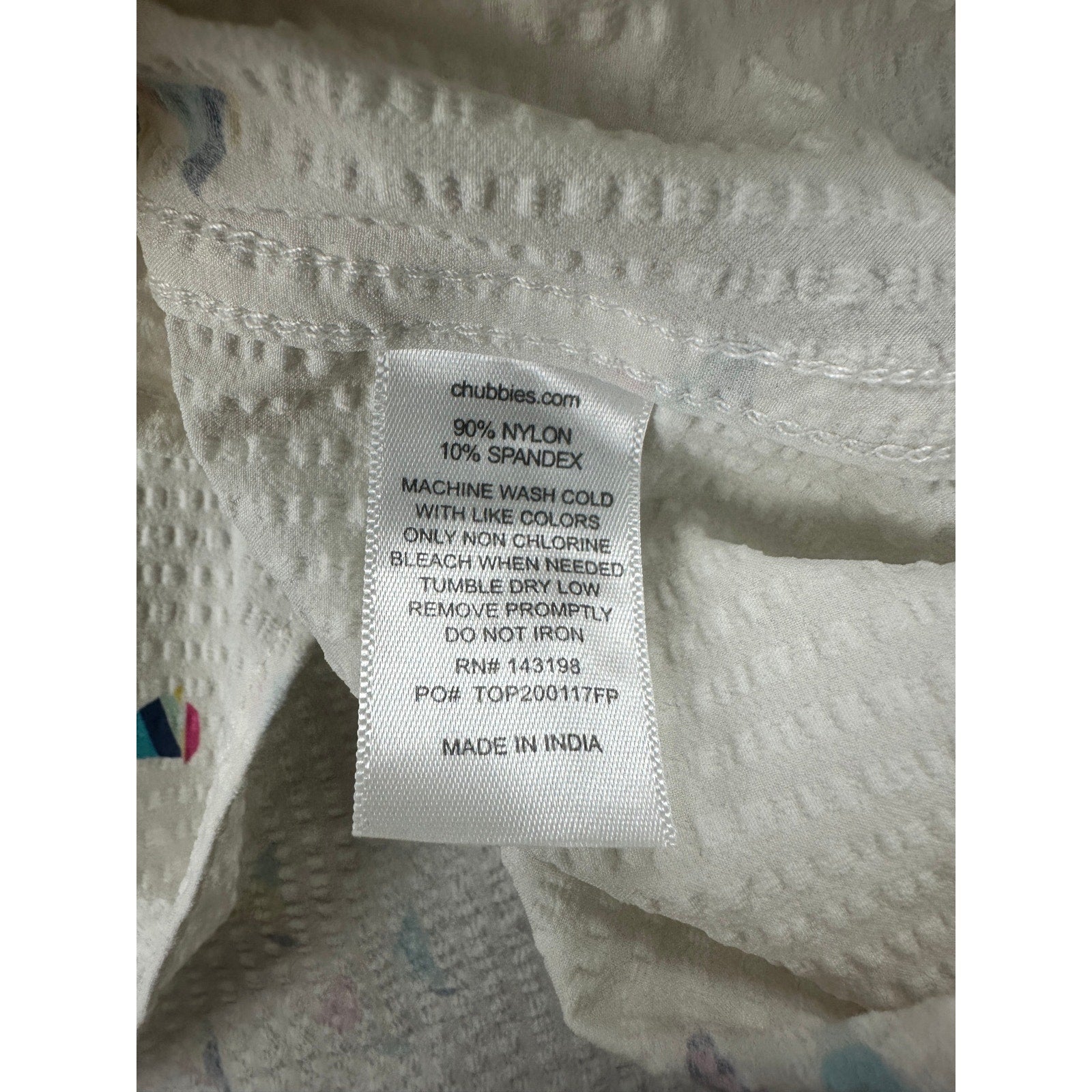 Chubbies Seersucker Sailboat Popover Polo in Ivory — Size Medium // Preowned