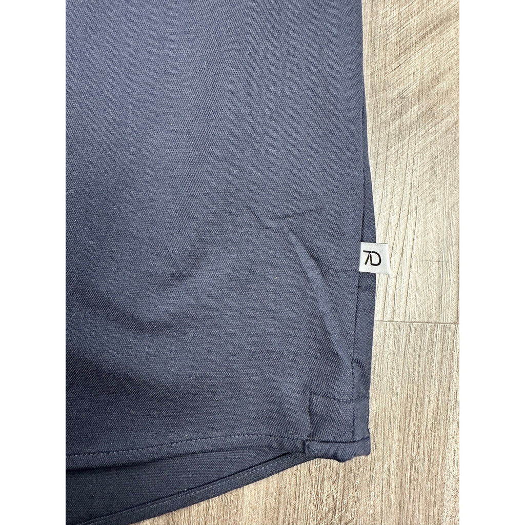 7 Diamonds 4-Way Stretch Oxford Long Sleeve Button Down in Navy — Size 2XL