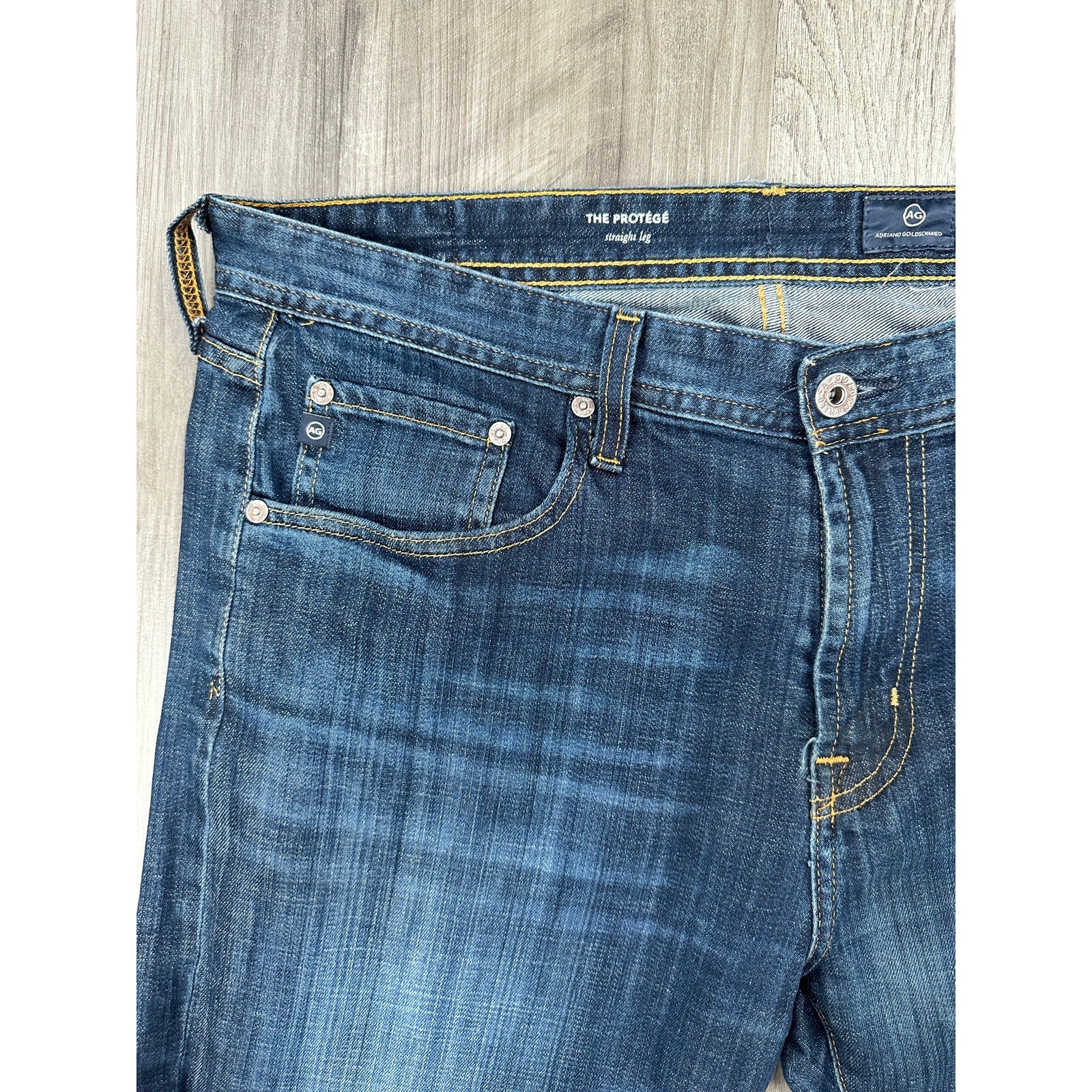 AG The Protégé Straight Leg Jeans Blue — Size 36x34