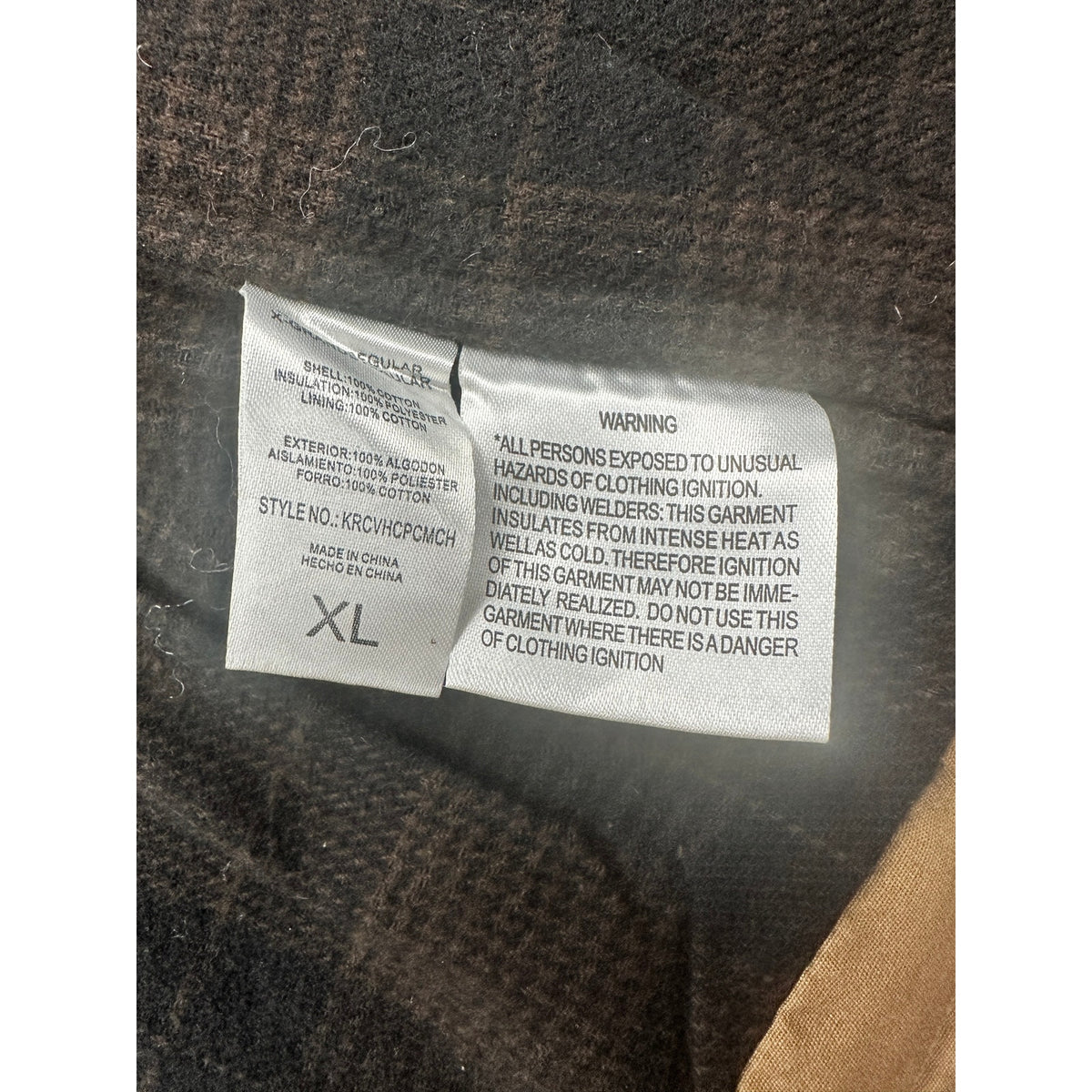 Rafter-C Boys' Camel with Chocolate Brown Yokes Quilted Western Vest — Size Boys XL