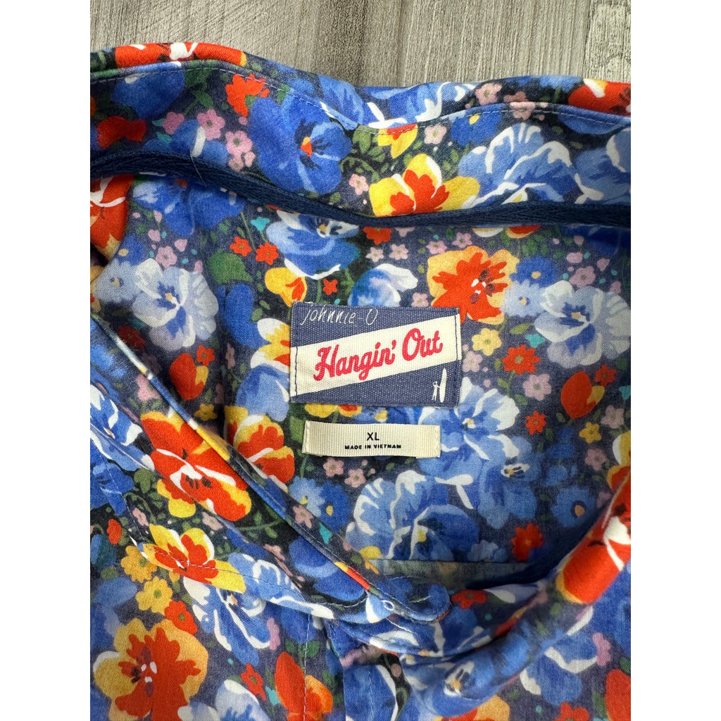 Johnnie-O Barren Hangin' Out Hawaiian Floral Short Sleeve Shirt in Oceanside — Size XL // Preowned