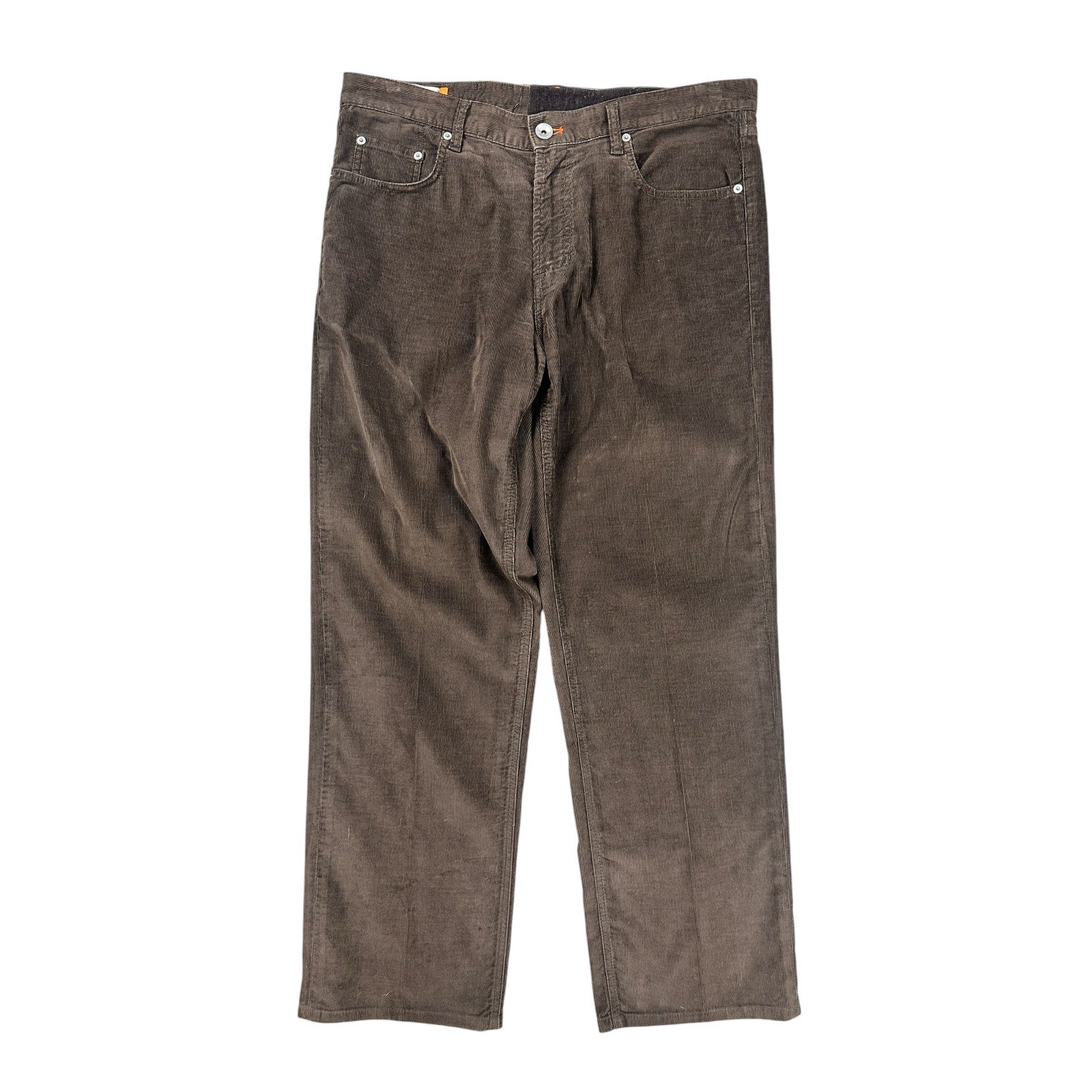 Façonnable Modele F40 Wide-Wale Corduroy Pants in Brown — Size 36