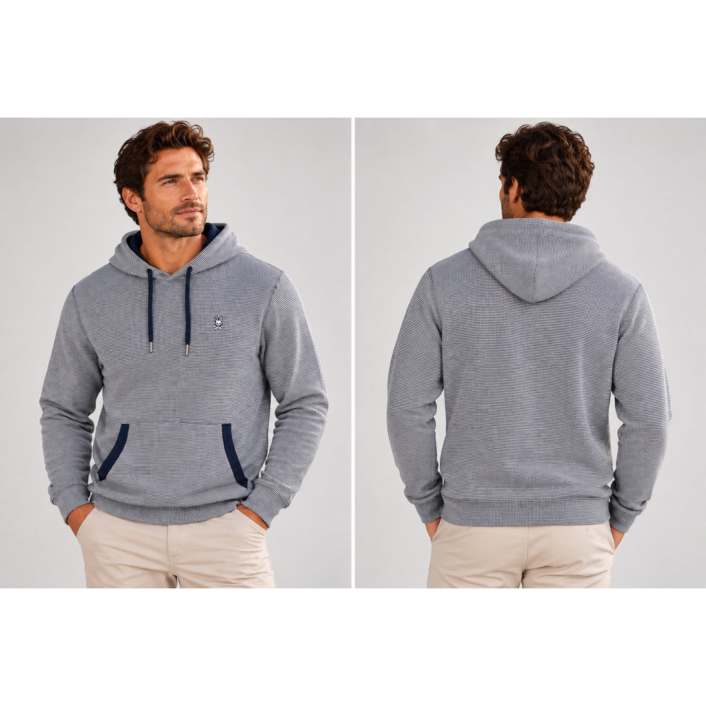 Psycho Bunny Chandail Waffle Pullover Hoodie — Size Large