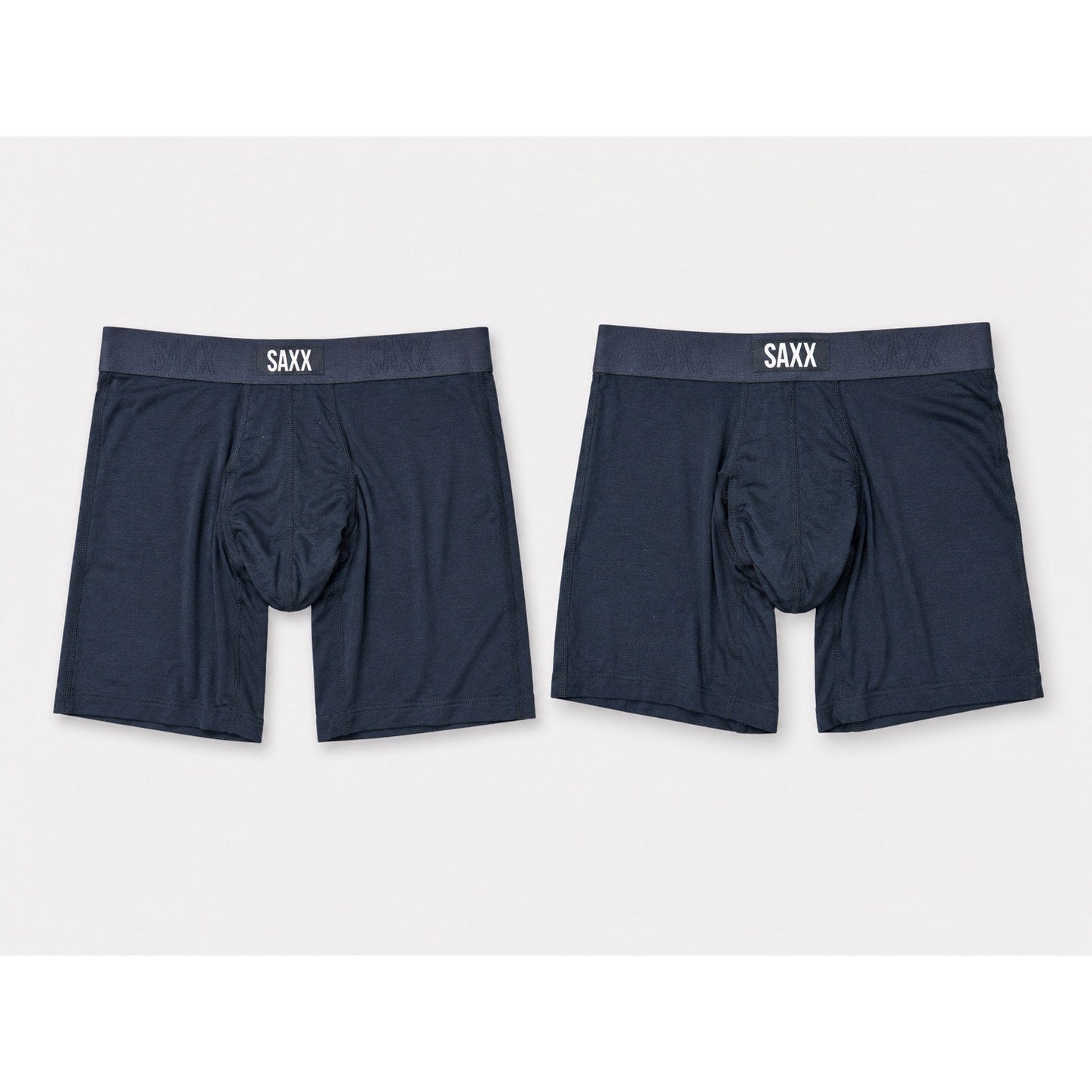 Saxx Vibe Xtra Ball Park Pouch Everyday Fly 6-Inch Boxer Brief 2-Pack in Black — Size Small