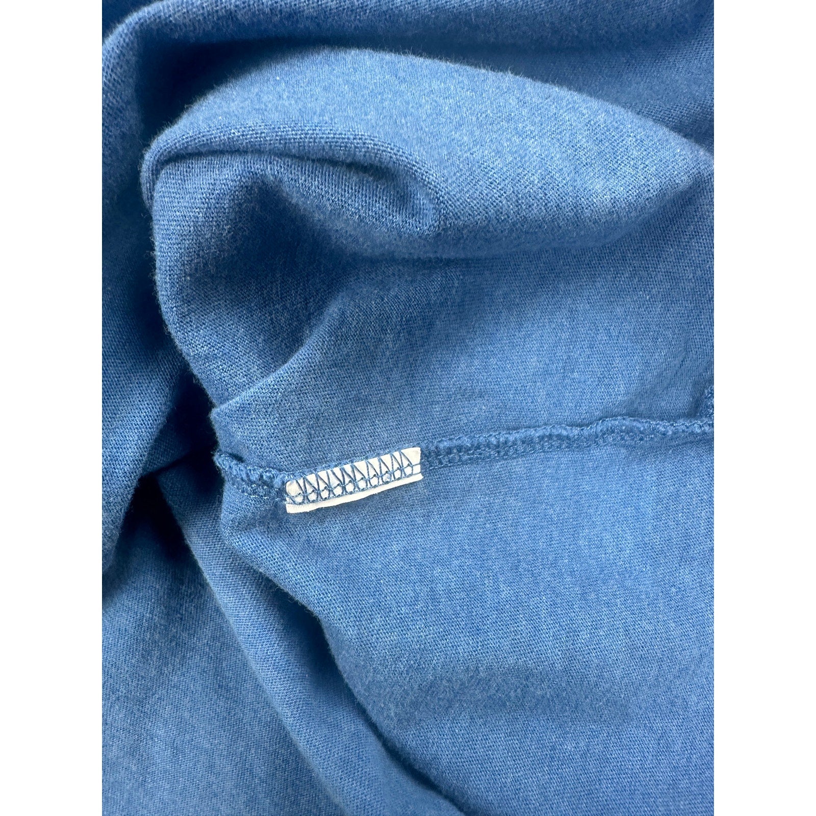 Lucchese Soft Knit Crew Neck Tee Peruvian Cotton in Blue — Size Large // Preowned