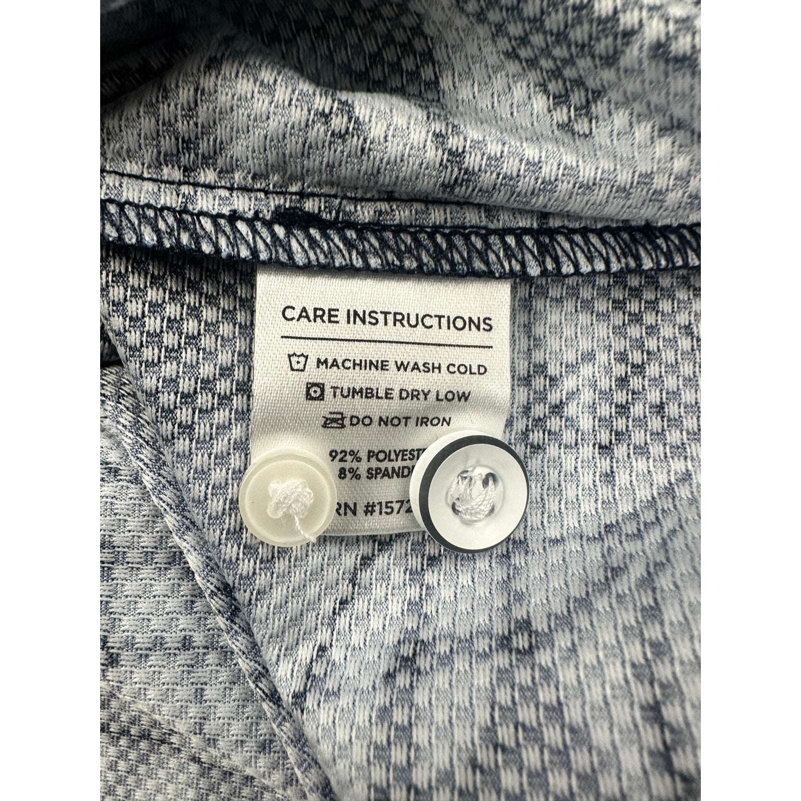 Mizzen+Main Halyard Navy Tropical Trim No Tuck Short Sleeve Button Down — Size Small