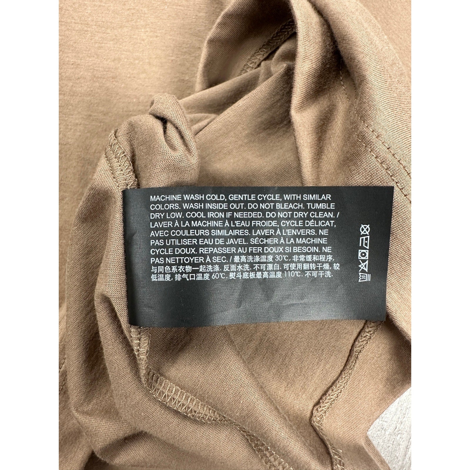 Theory Bron Foundation Jersey Polo in Tan — Size XL