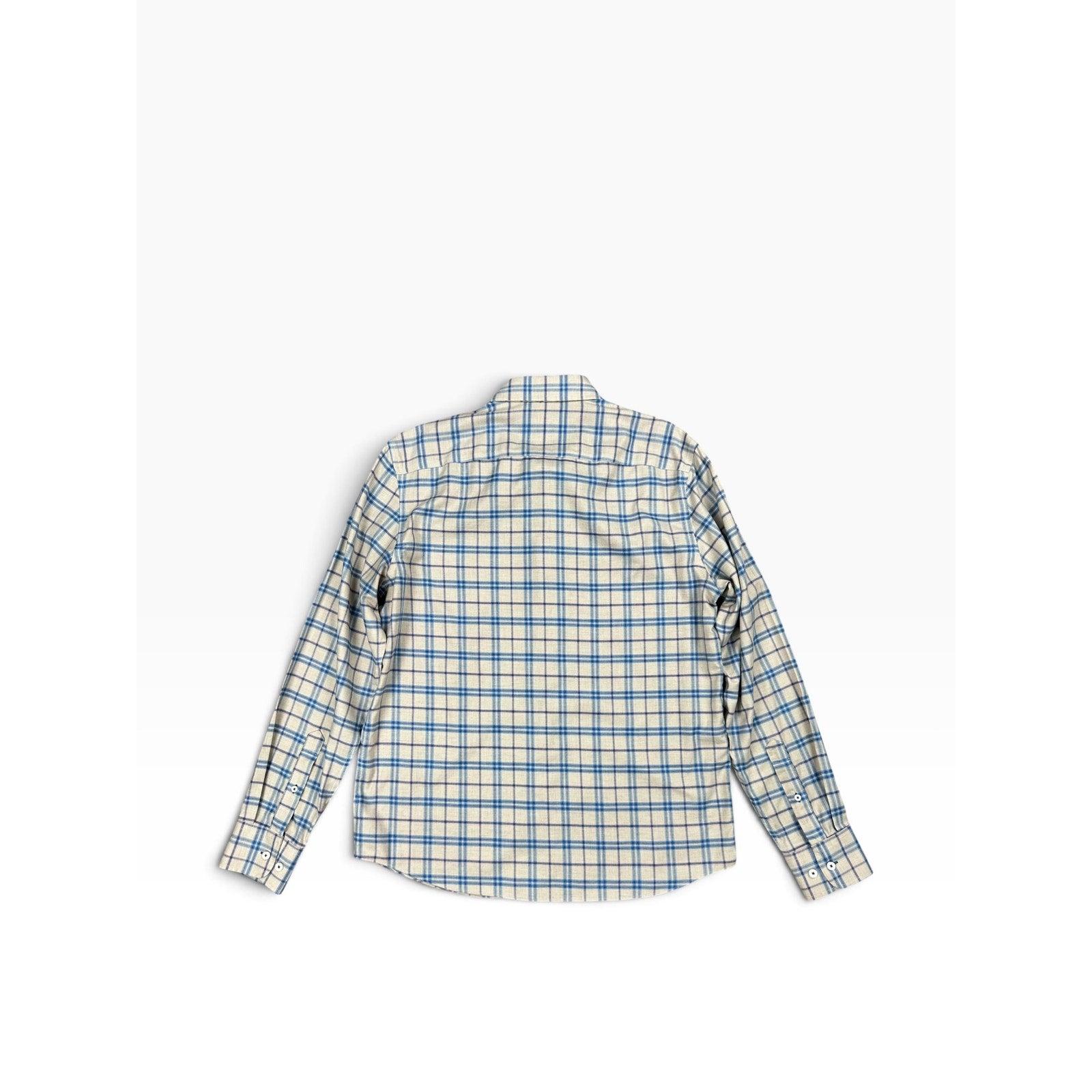 UNTUCKit Avesso Slim Fit Wrinkle Free Flannel Plaid Long Sleeve Shirt in Tan, Blue, Black, Pink — Size Large // Preowned