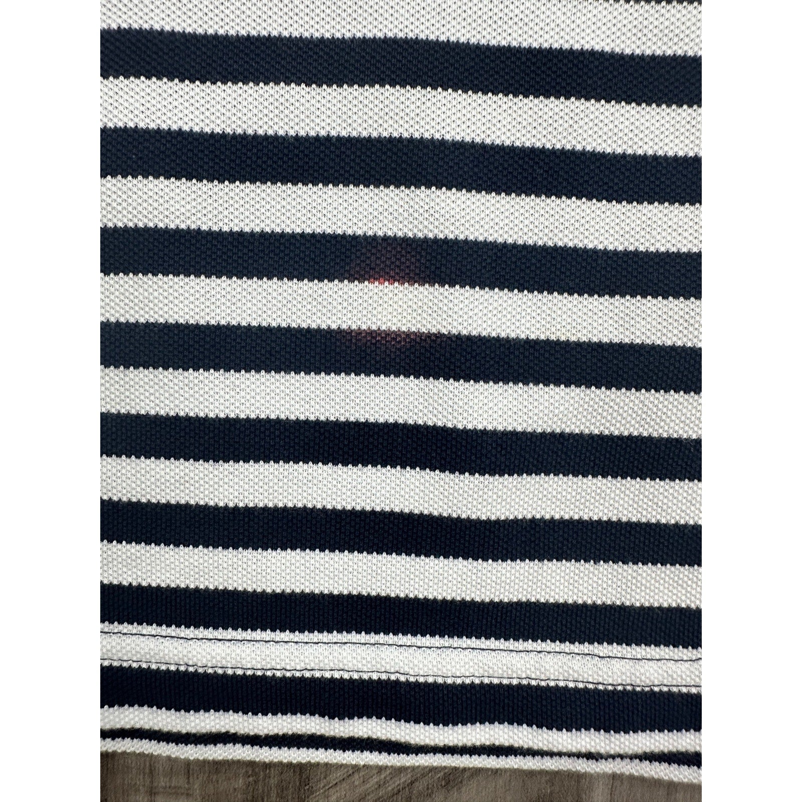 Fred Perry Slim Fit Striped Pique Polo in Navy White Red Blue — Size XL // Preowned