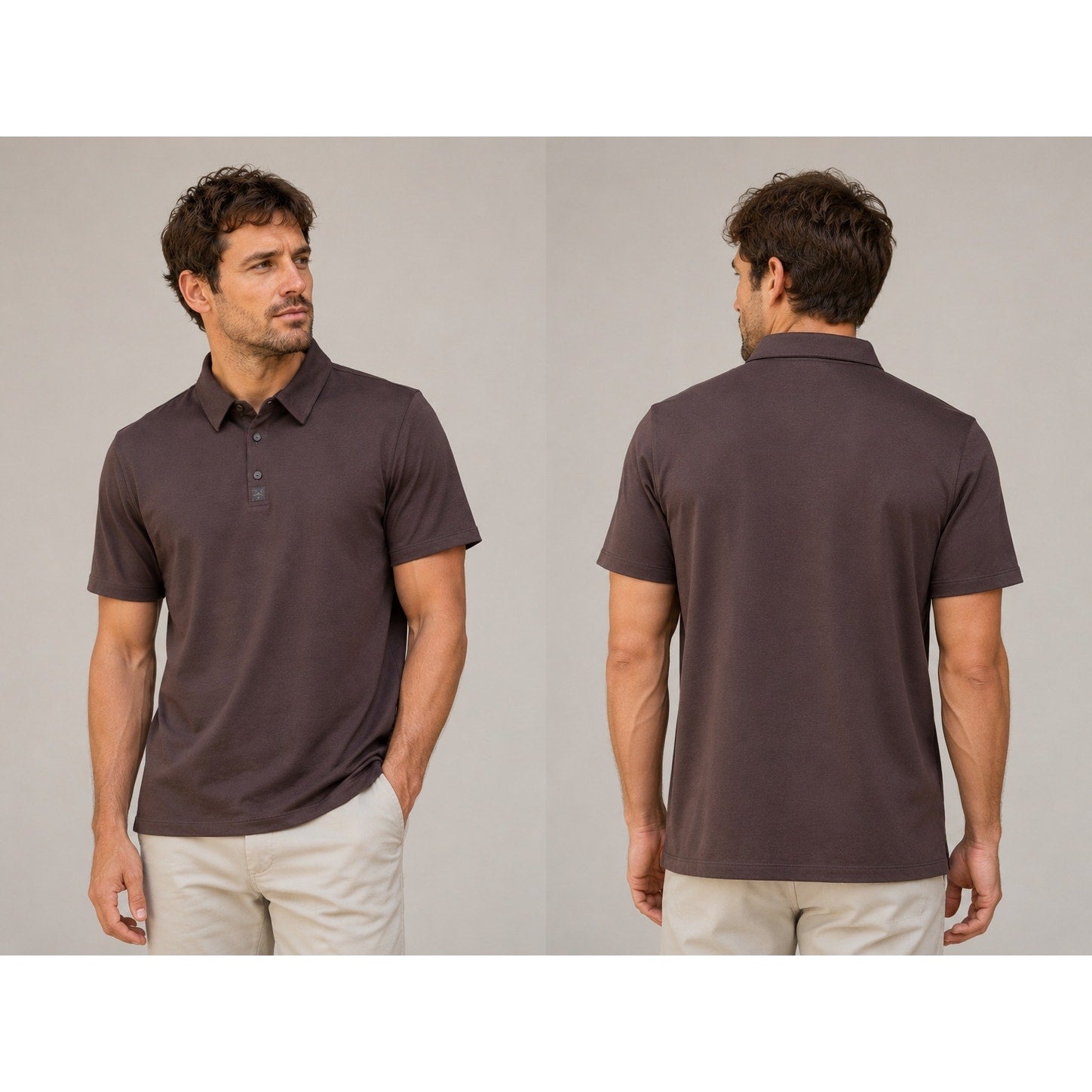 Sun Day Red Cypress Classic Crown Mesh Knit Polo in Brown — Size Medium