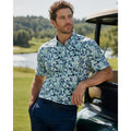 7 Diamonds Lunar 4 Way Stretch Polo in Mint — Size Small