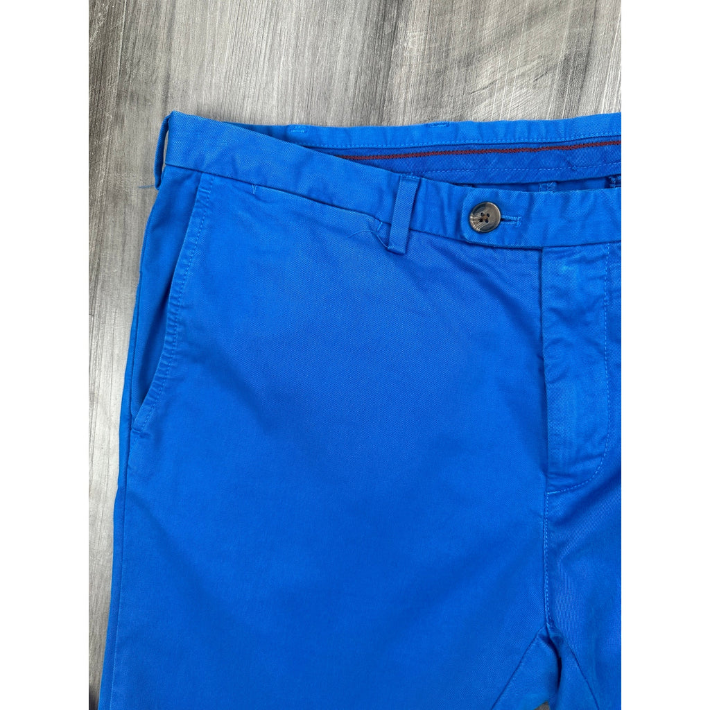 Brooks Brothers Red Fleece Garment Dyed Stretch Chino Pants in Blue — Size 36x30 // Preowned